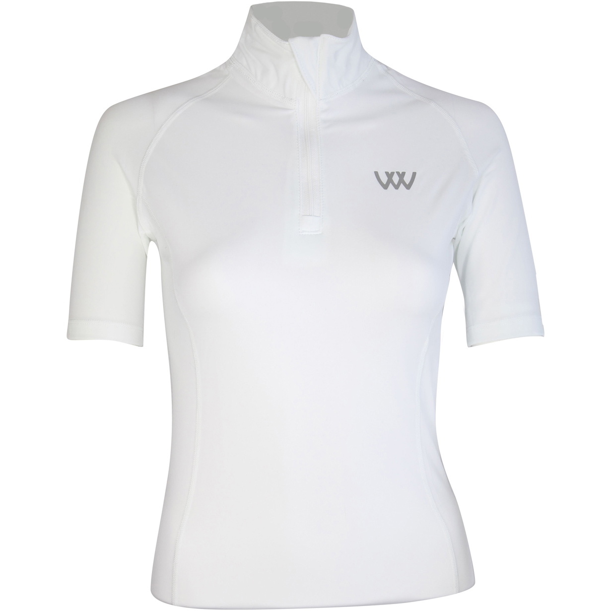 Woof Wear Damen-Kurzarm- Performance -Reitshirt Wa0006 - Weiß
